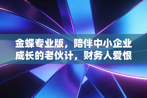 金蝶专业版，陪伴中小企业成长的老伙计，财务人爱恨交织的数字化伴侣