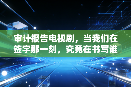 审计报告电视剧，当我们在签字那一刻，究竟在书写谁的命运？