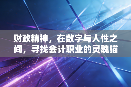 财政精神，在数字与人性之间，寻找会计职业的灵魂锚点