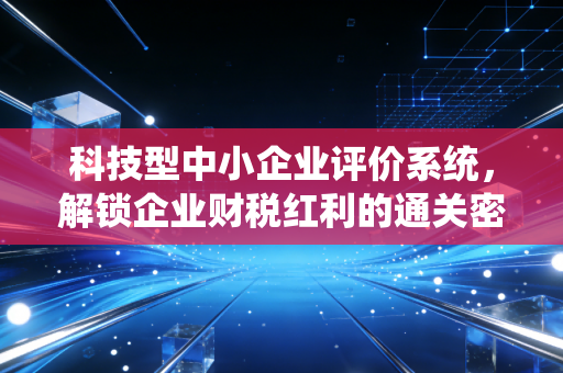 科技型中小企业评价系统，解锁企业财税红利的通关密码
