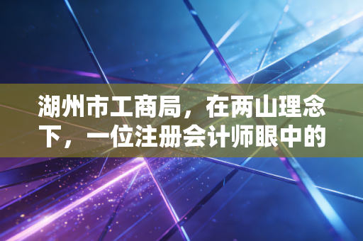湖州市工商局，在两山理念下，一位注册会计师眼中的商事改革与营商环境