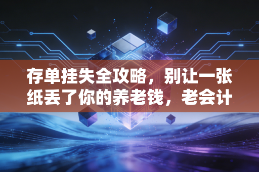 存单挂失全攻略，别让一张纸丢了你的养老钱，老会计教你如何安全找回