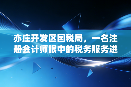 亦庄开发区国税局，一名注册会计师眼中的税务服务进化论与营商环境的温度
