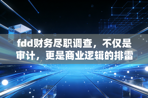 fdd财务尽职调查，不仅是审计，更是商业逻辑的排雷游戏