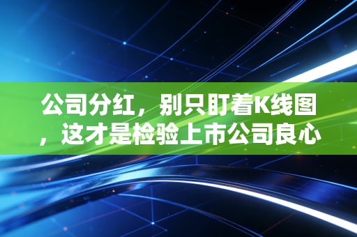 公司分红，别只盯着K线图，这才是检验上市公司良心的试金石