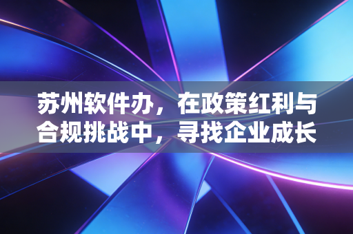 苏州软件办，在政策红利与合规挑战中，寻找企业成长的最优解