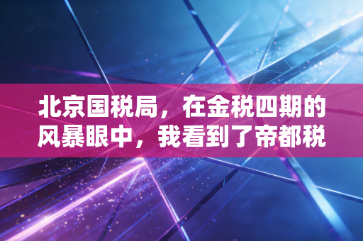 北京国税局，在金税四期的风暴眼中，我看到了帝都税务的残酷与温情