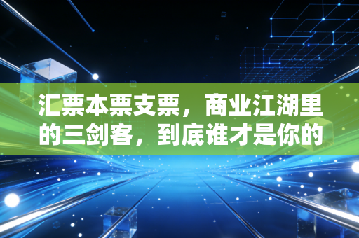 汇票本票支票，商业江湖里的三剑客，到底谁才是你的最佳拍档？