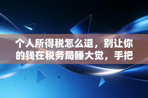个人所得税怎么退，别让你的钱在税务局睡大觉，手把手教你拿回年终奖
