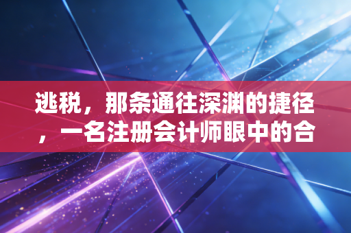 逃税，那条通往深渊的捷径，一名注册会计师眼中的合规与代价
