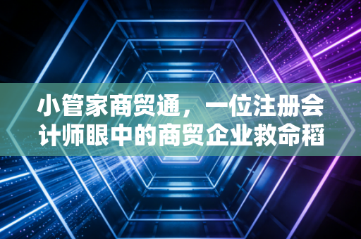 小管家商贸通，一位注册会计师眼中的商贸企业救命稻草与财税合规之路