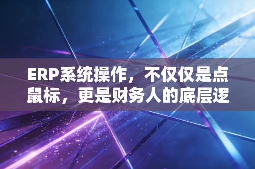ERP系统操作，不仅仅是点鼠标，更是财务人的底层逻辑重塑