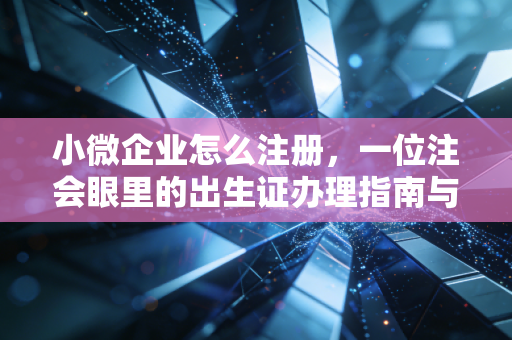 小微企业怎么注册，一位注会眼里的出生证办理指南与避坑手册