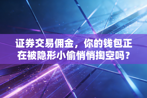 证券交易佣金，你的钱包正在被隐形小偷悄悄掏空吗？