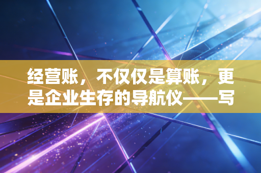 经营账，不仅仅是算账，更是企业生存的导航仪——写给那些还在凭感觉做决策的老板们
