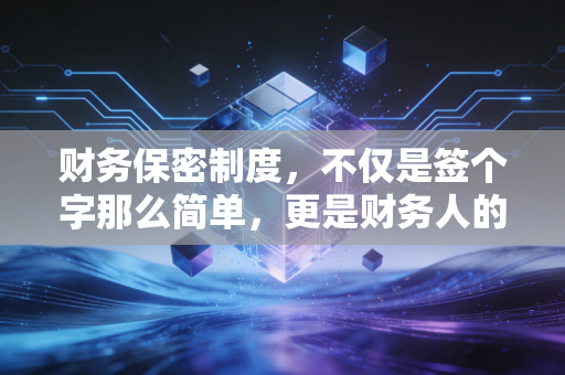 财务保密制度，不仅是签个字那么简单，更是财务人的职业护身符