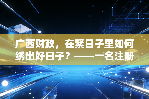 广西财政，在紧日子里如何绣出好日子？——一名注册会计师眼中的区域经济突围