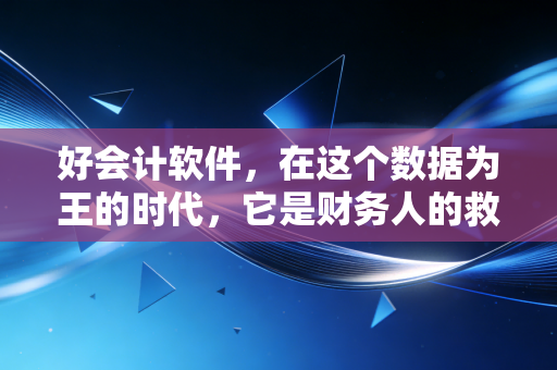 好会计软件，在这个数据为王的时代，它是财务人的救命稻草还是隐形枷锁？