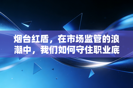 烟台红盾，在市场监管的浪潮中，我们如何守住职业底线？