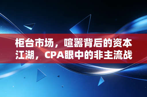 柜台市场，喧嚣背后的资本江湖，CPA眼中的非主流战场