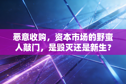 恶意收购，资本市场的野蛮人敲门，是毁灭还是新生？