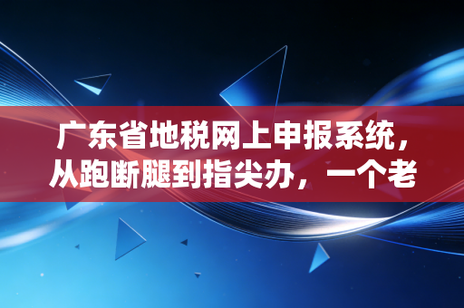 广东省地税网上申报系统,从跑断腿到指尖办,一个老会计眼中的税务数字化变迁