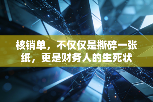 核销单,不仅仅是撕碎一张纸,更是财务人的生死状