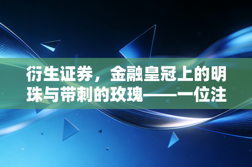 衍生证券,金融皇冠上的明珠与带刺的玫瑰——一位注会行业写作者的深度剖析