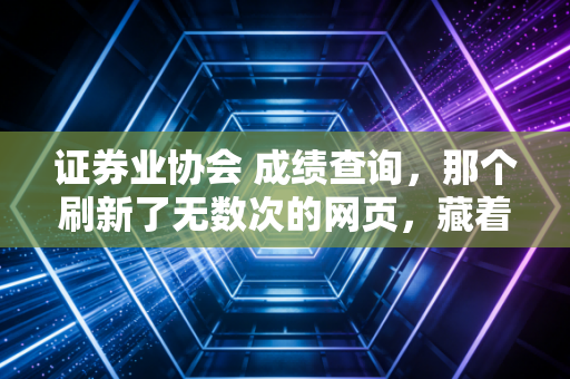 证券业协会 成绩查询，那个刷新了无数次的网页，藏着多少金融人的悲欢离合