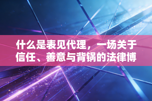什么是表见代理，一场关于信任、善意与背锅的法律博弈