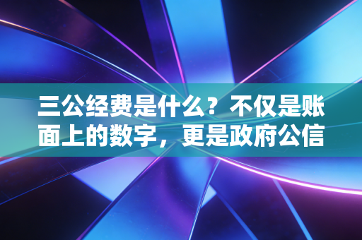 三公经费是什么？不仅是账面上的数字，更是政府公信力的试金石