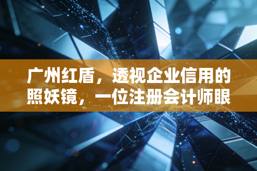 广州红盾,透视企业信用的照妖镜,一位注册会计师眼中的合规生存之道