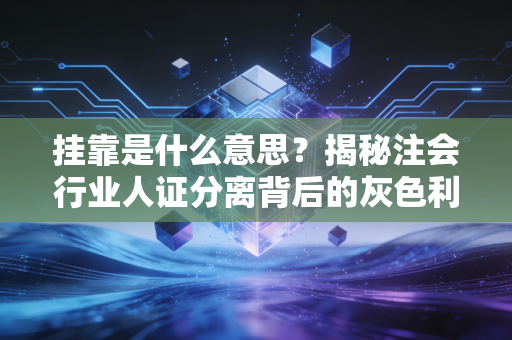 挂靠是什么意思?揭秘注会行业人证分离背后的灰色利益链与血泪教训