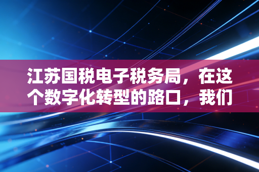 江苏国税电子税务局,在这个数字化转型的路口,我们该如何重新定义办税?