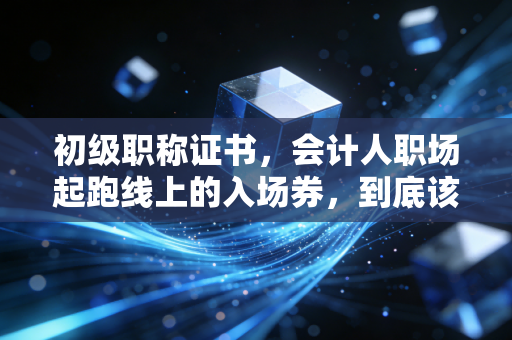 初级职称证书，会计人职场起跑线上的入场券，到底该不该拿？