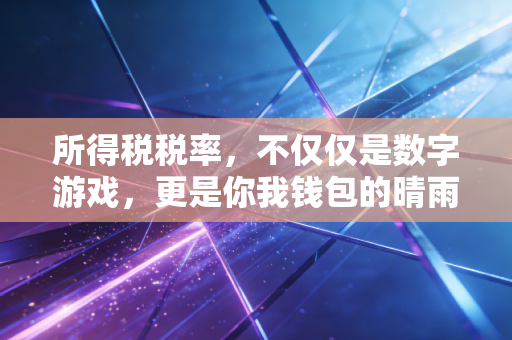 所得税税率,不仅仅是数字游戏,更是你我钱包的晴雨表