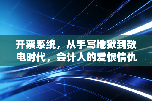 开票系统,从手写地狱到数电时代,会计人的爱恨情仇与数字化生存指南