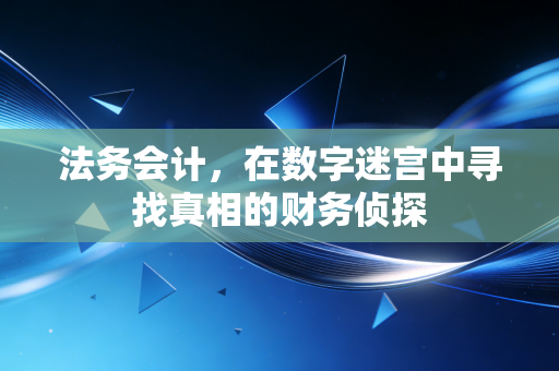 法务会计,在数字迷宫中寻找真相的财务侦探