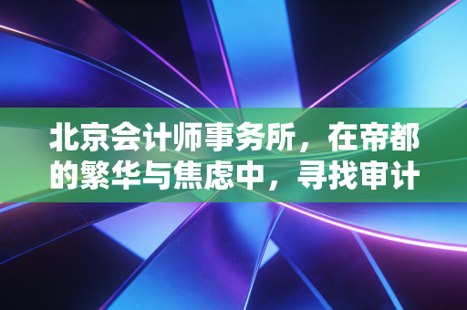 北京会计师事务所，在帝都的繁华与焦虑中，寻找审计人的初心