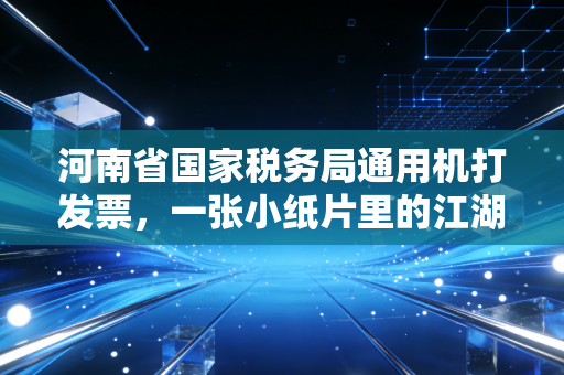河南省国家税务局通用机打发票，一张小纸片里的江湖与变迁