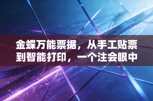 金蝶万能票据，从手工贴票到智能打印，一个注会眼中的财务效率革命