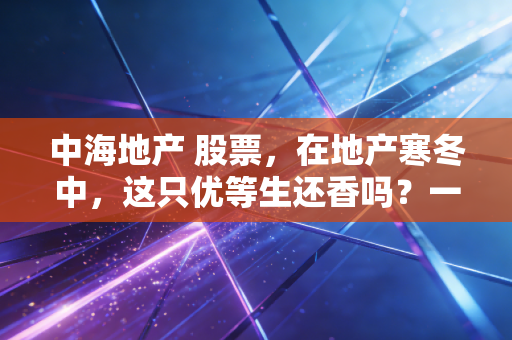 中海地产 股票,在地产寒冬中,这只优等生还香吗?一位注会视角的深度拆解