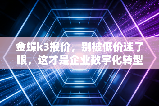 金蝶k3报价，别被低价迷了眼，这才是企业数字化转型的真实账本