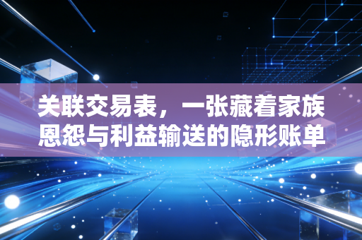 关联交易表,一张藏着家族恩怨与利益输送的隐形账单