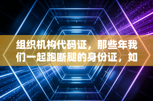 组织机构代码证,那些年我们一起跑断腿的身份证,如今还好吗?