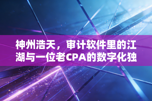 神州浩天,审计软件里的江湖与一位老CPA的数字化独白