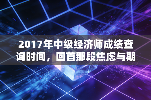 2017年中级经济师成绩查询时间,回首那段焦虑与期待交织的日子,聊聊考证背后的职场真相