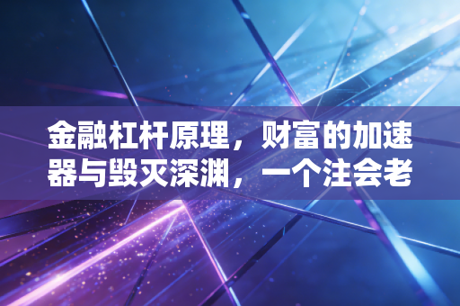 金融杠杆原理,财富的加速器与毁灭深渊,一个注会老兵的肺腑之言