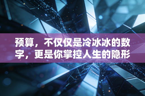 预算,不仅仅是冷冰冰的数字,更是你掌控人生的隐形方向盘