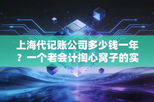 上海代记账公司多少钱一年?一个老会计掏心窝子的实话实说
